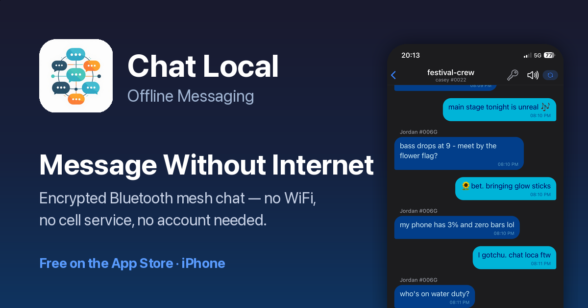 Chat Local - Offline Messaging App | No Internet Needed